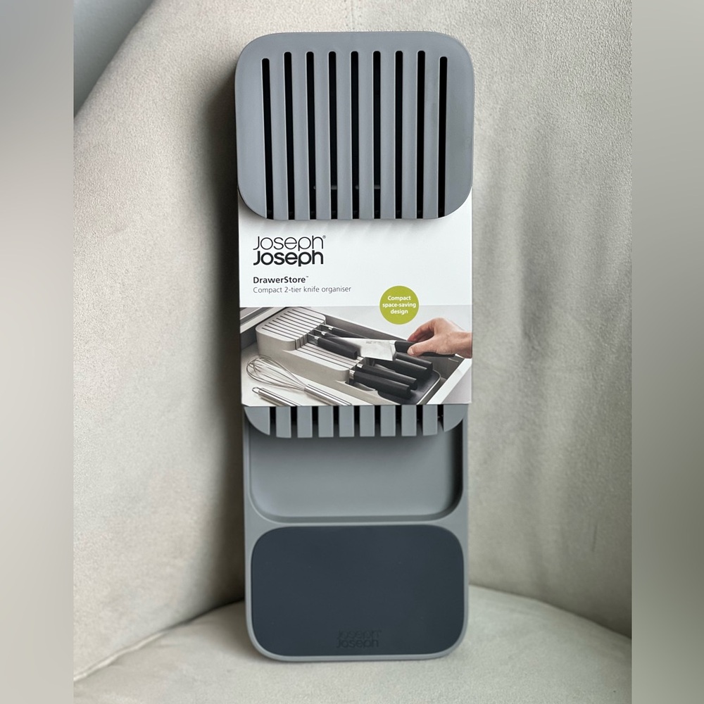 Joseph Joseph DrawerStore Gray Knife Organizer